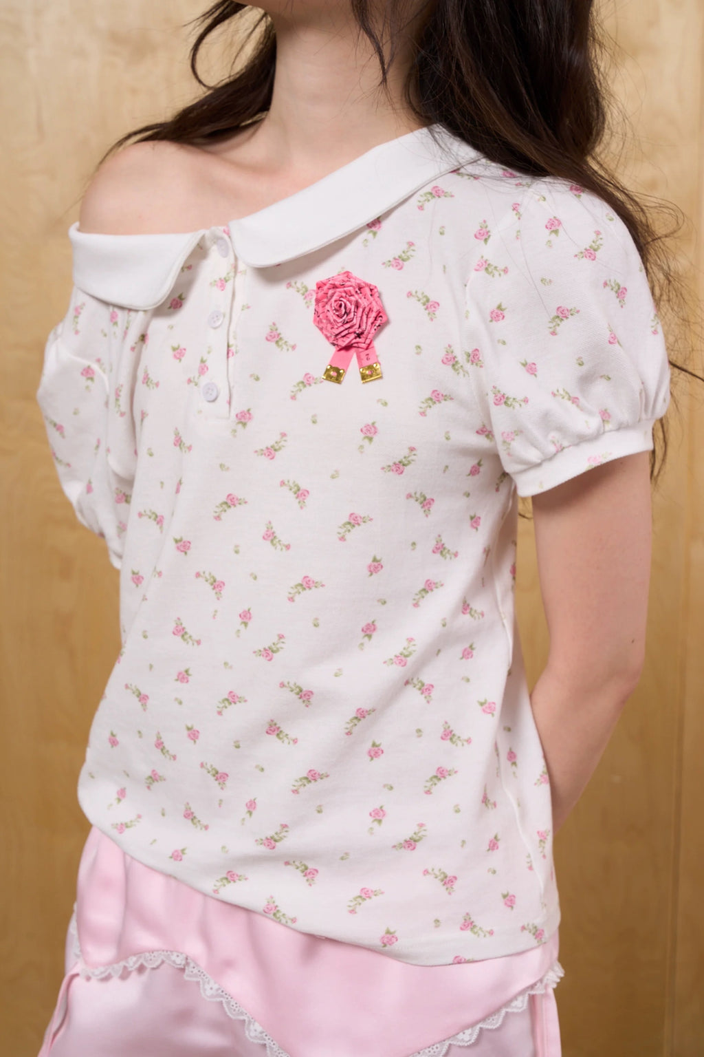 ring a ring ｜Floral Polo T-Shirt