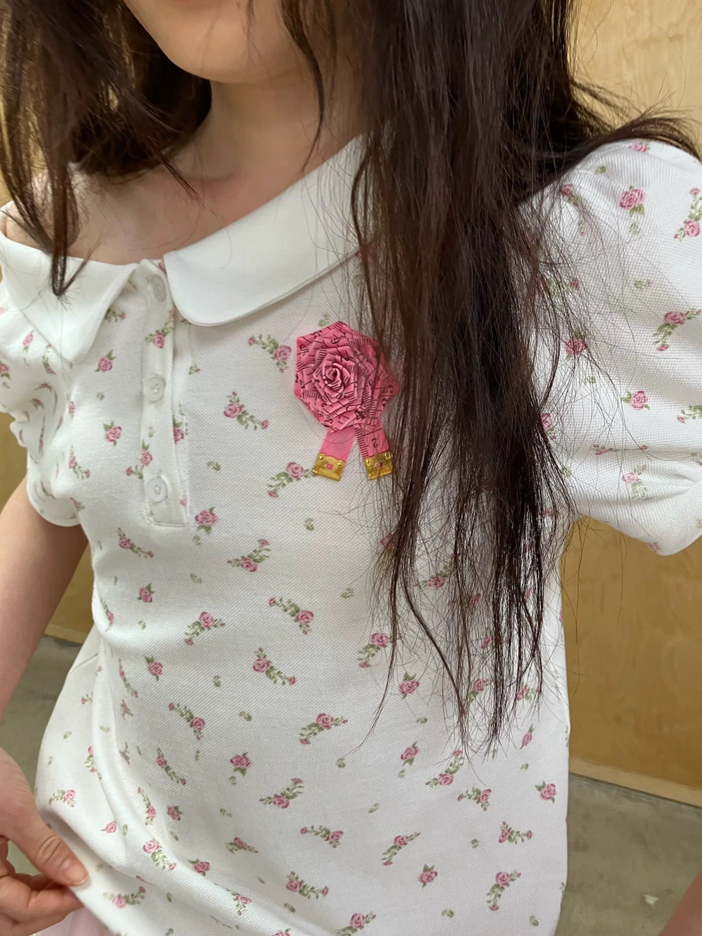 ring a ring ｜Floral Polo T-Shirt