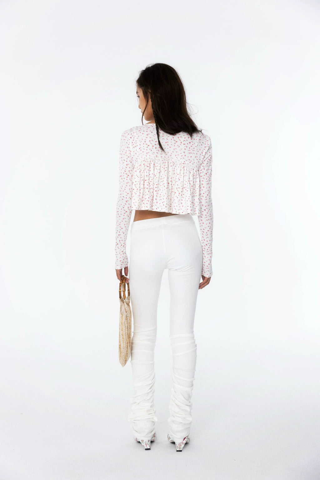 ring a ring｜Lace Floral Bow Bustier Top