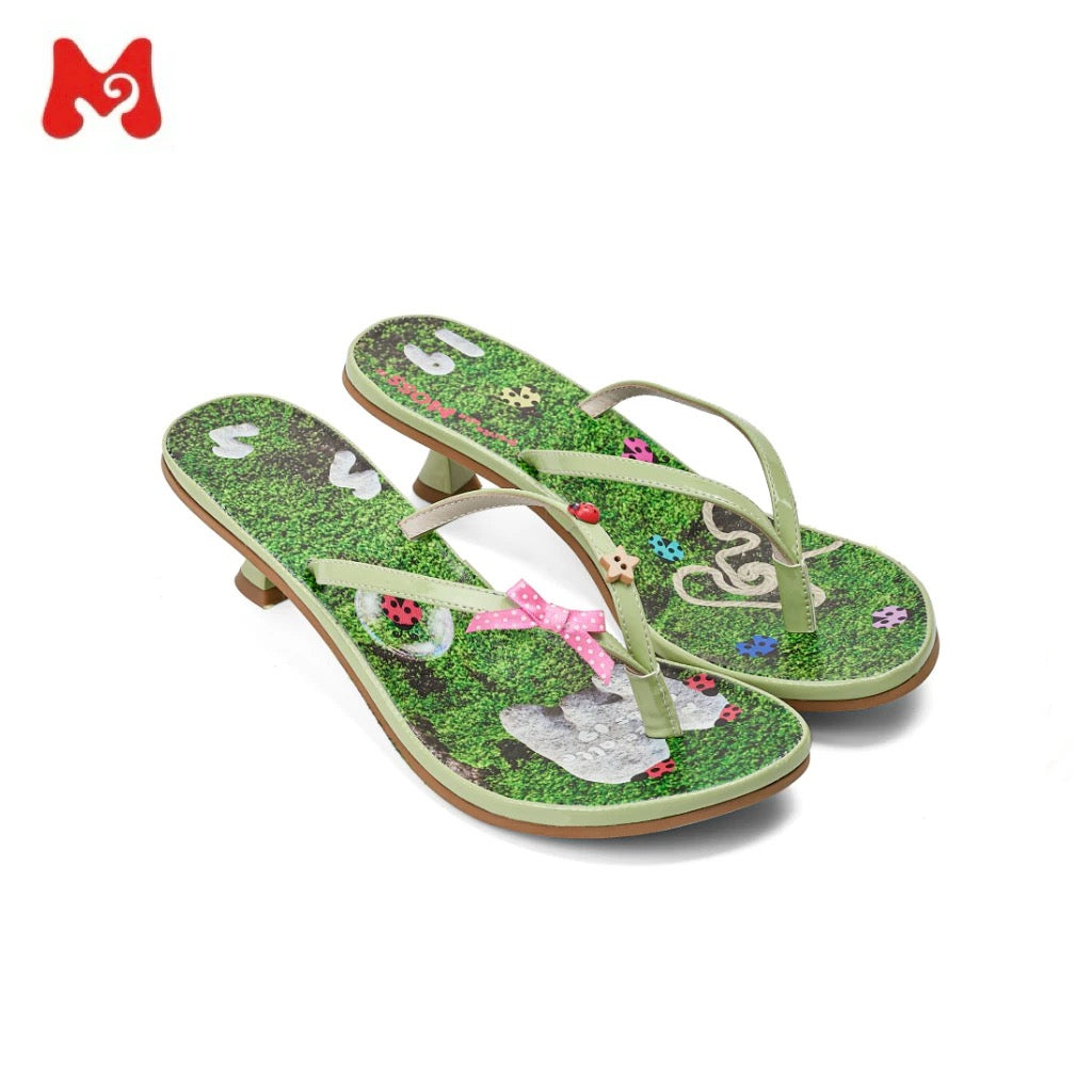 PonteAlleMoss｜Moss & Ladybug Print Sandals