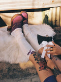 PonteAlleMoss｜Suede Embroidered Platform Clogs