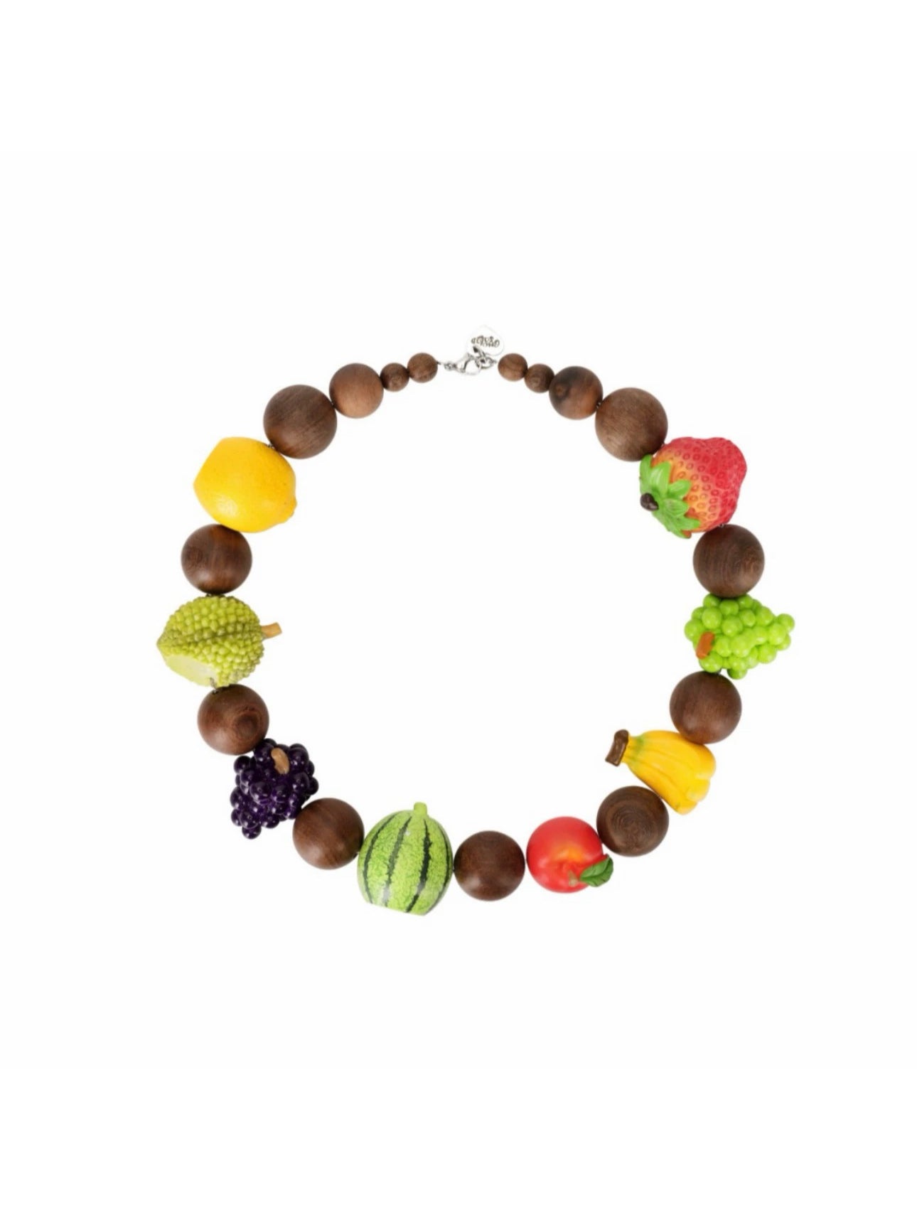 emo salad｜24SS Wooden Fruit Bead Necklace