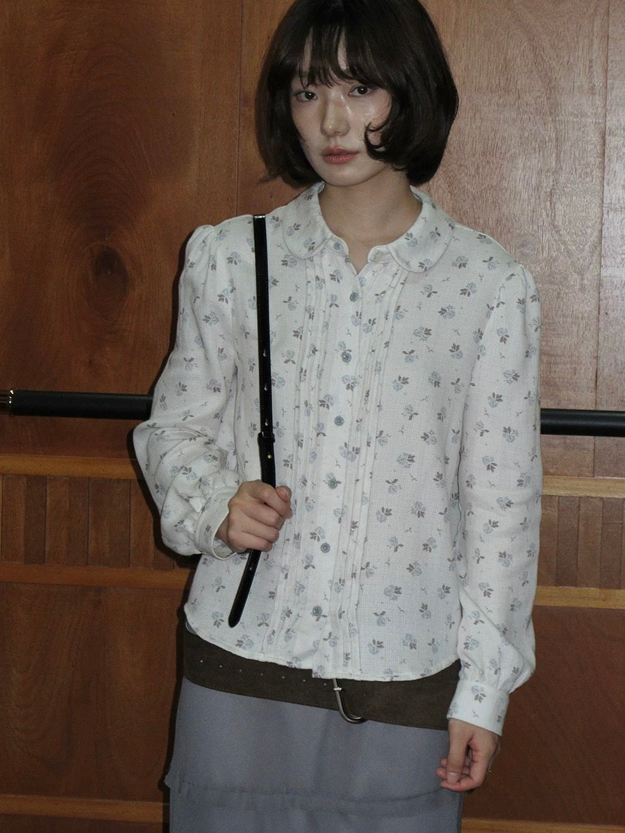 NOTJUSTHIM｜Antili Blue Rose Floral Shirt