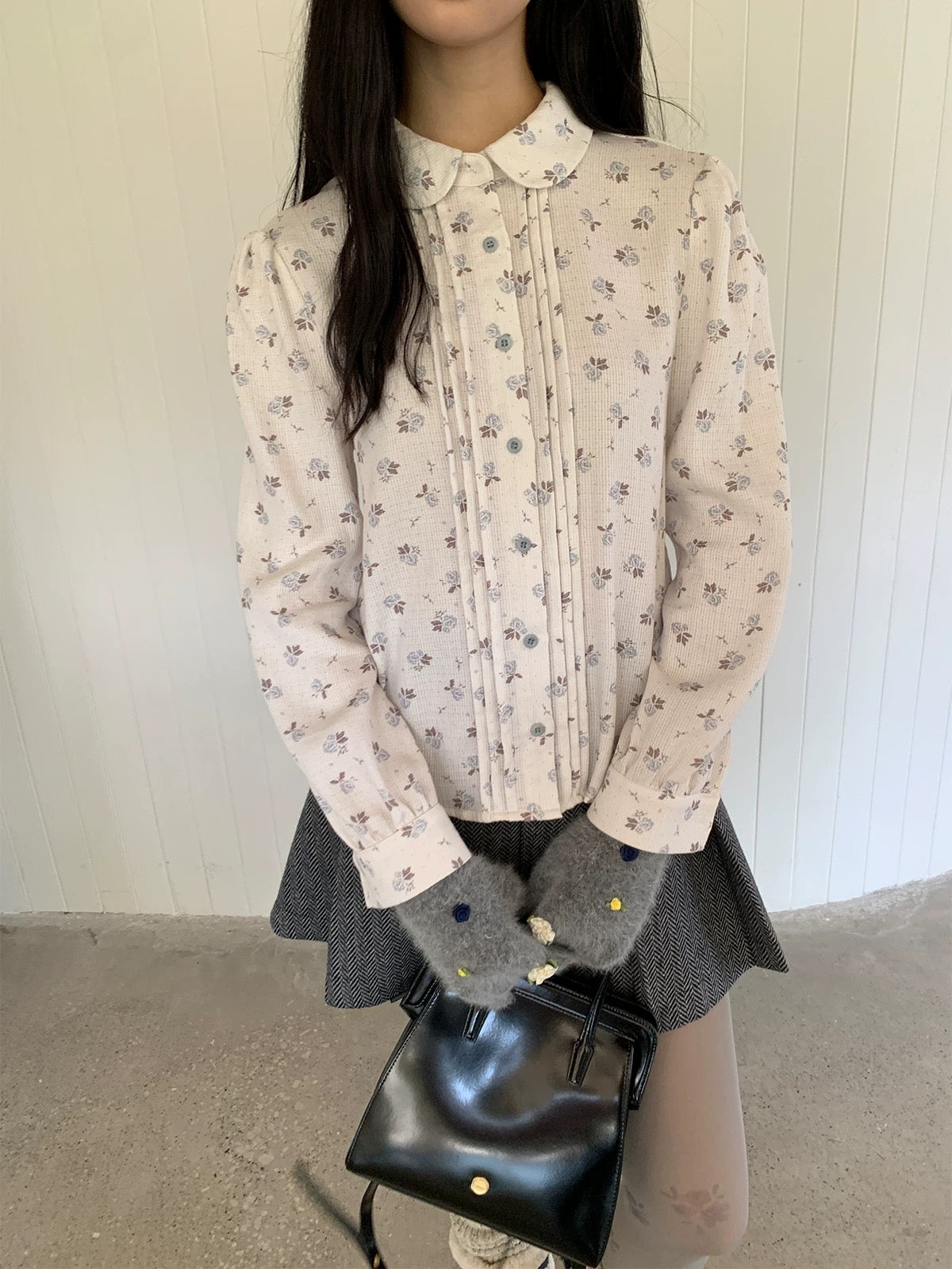 NOTJUSTHIM｜Antili Blue Rose Floral Shirt