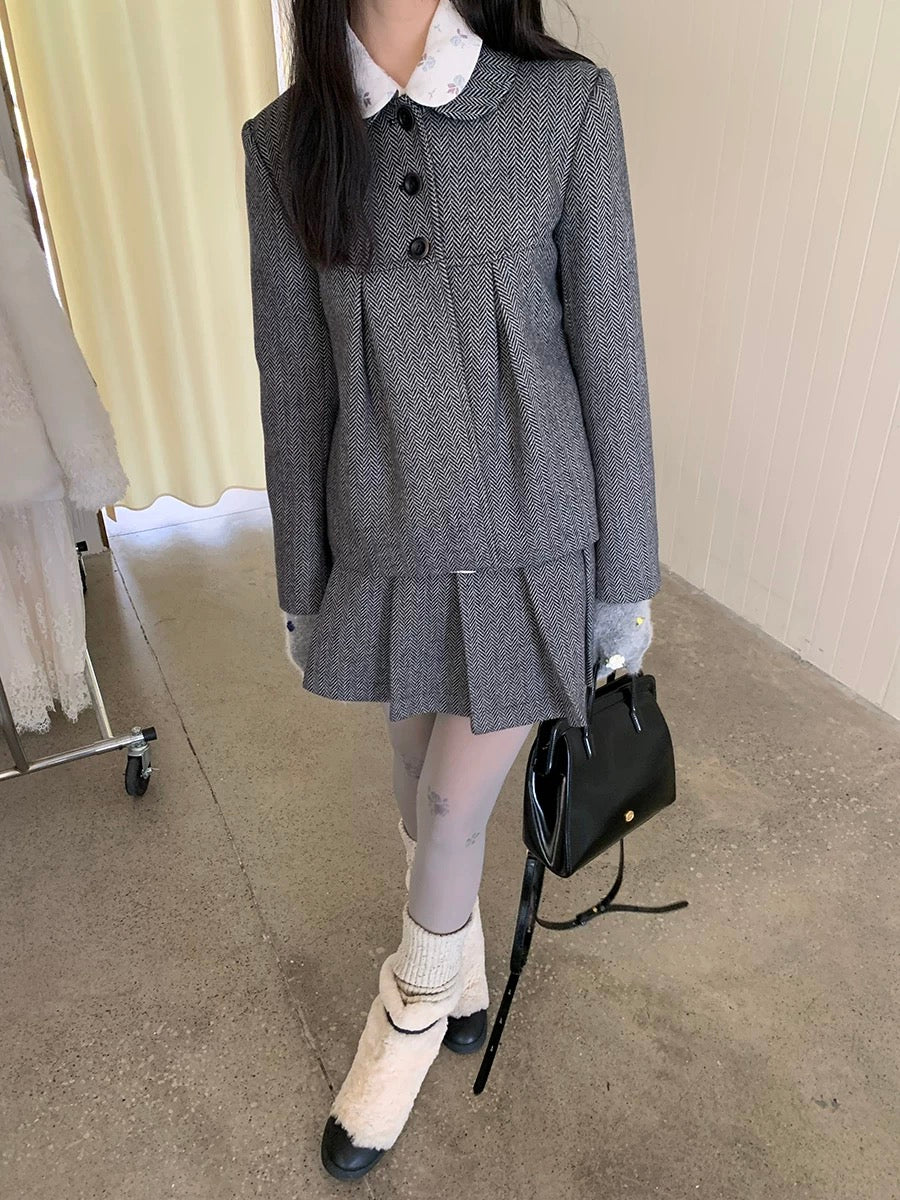 NOTJUSTHIM｜Hokkaido Girl Wool Skirt Set