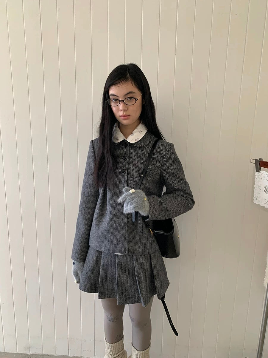 NOTJUSTHIM｜Hokkaido Girl Wool Skirt Set