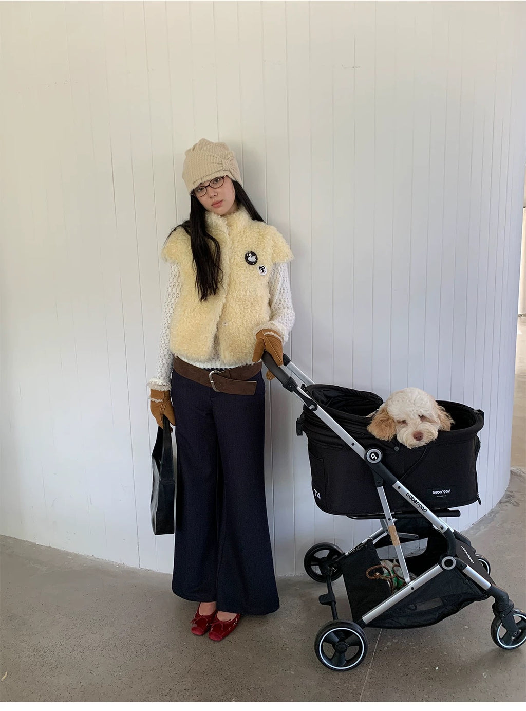 NOTJUSTHIM｜Baileys Yellow Fuzzy High-Neck Vest
