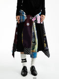 YOSHUYUKI｜Street Print Deconstructed Patchwork Skirt