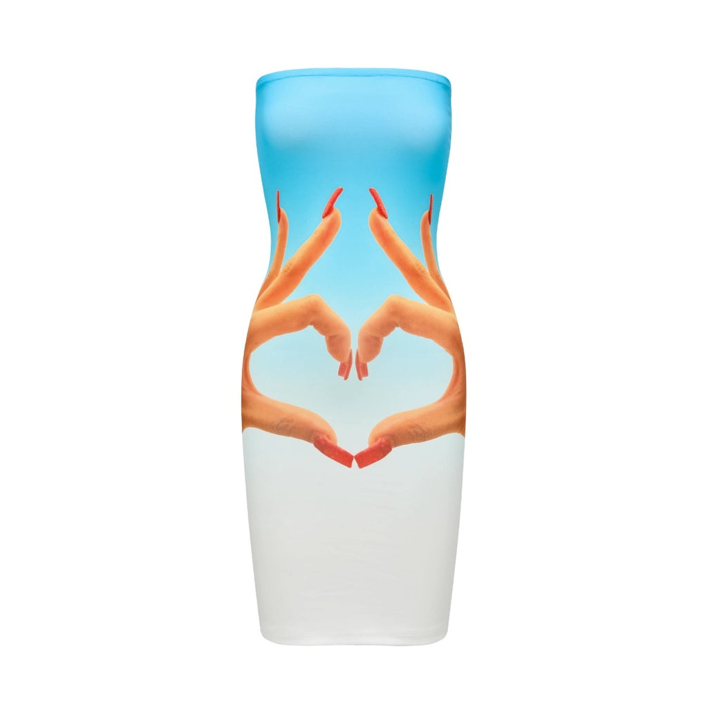 HuDieGongZhu｜Blue Heart Two-Way Dress