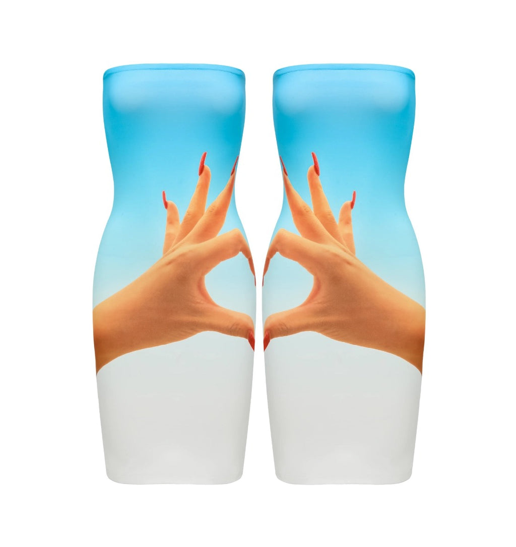 HuDieGongZhu｜Blue Heart Two-Way Dress