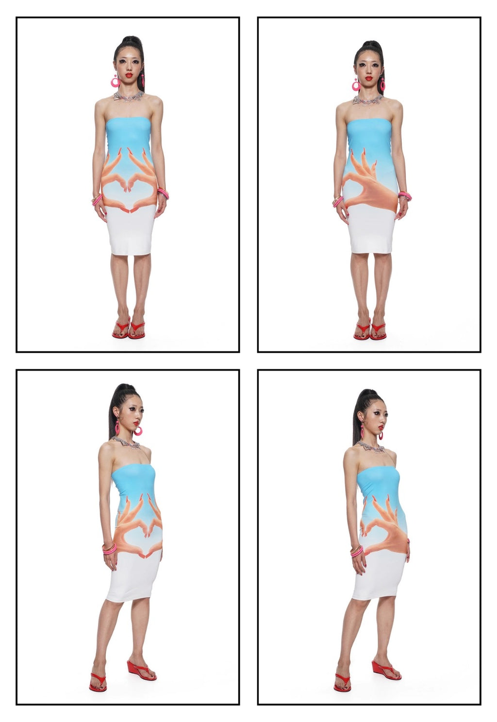 HuDieGongZhu｜Blue Heart Two-Way Dress