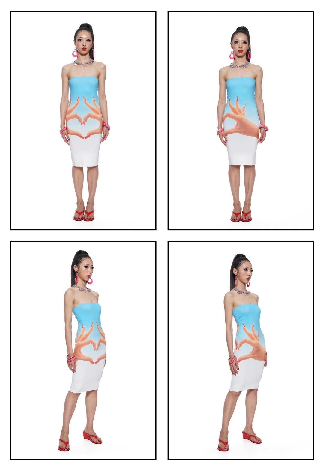 HuDieGongZhu｜Blue Heart Two-Way Dress