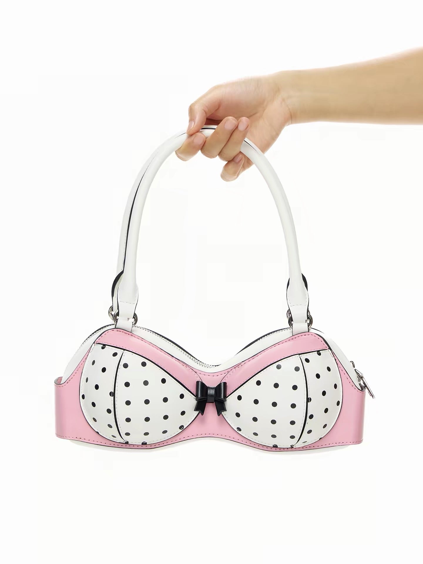 HuDieGongZhu｜Pink Polka Dot Bra Bag