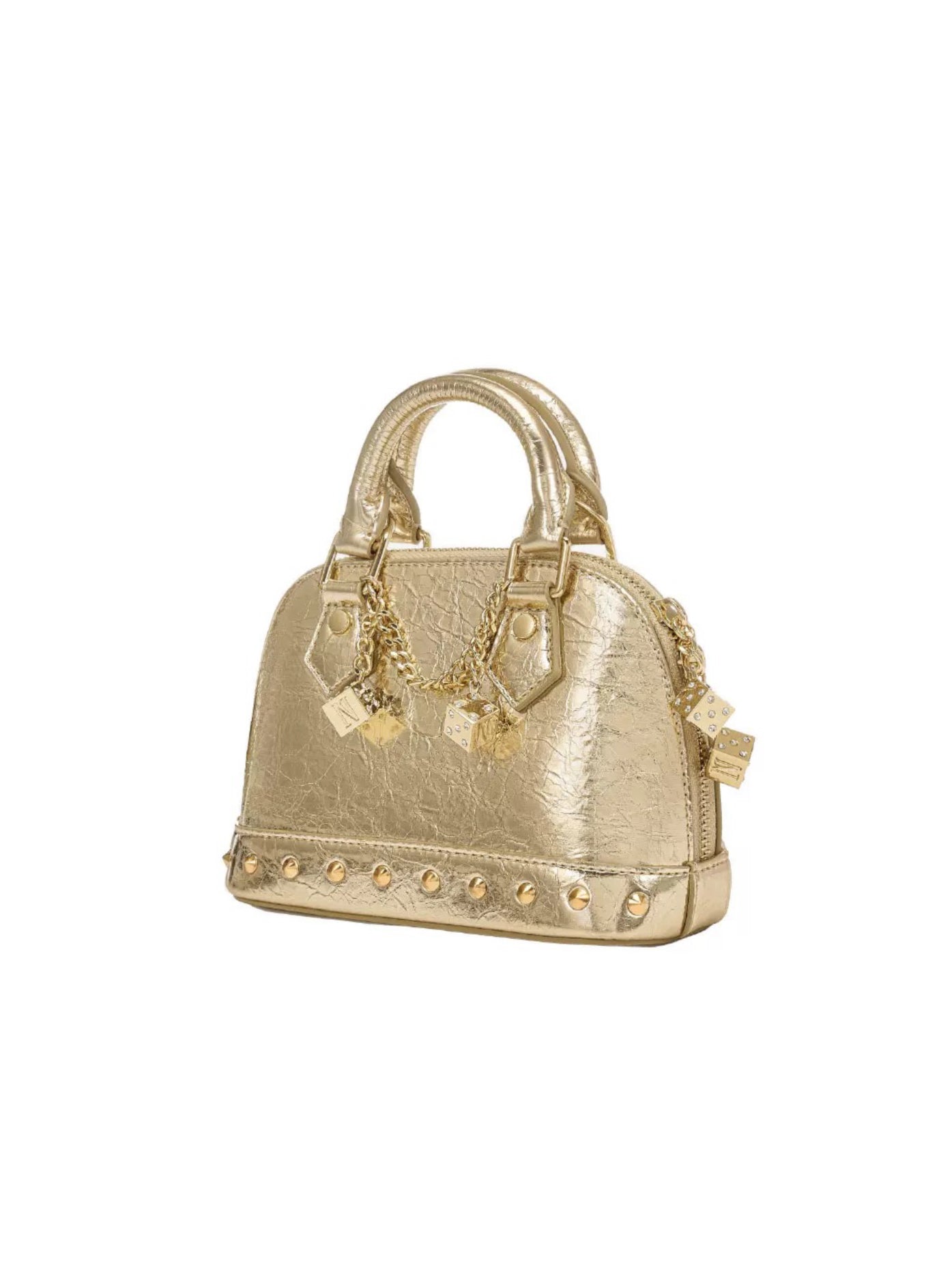 NeonPeachOffice｜Limited Champagne Studded Shell Bag