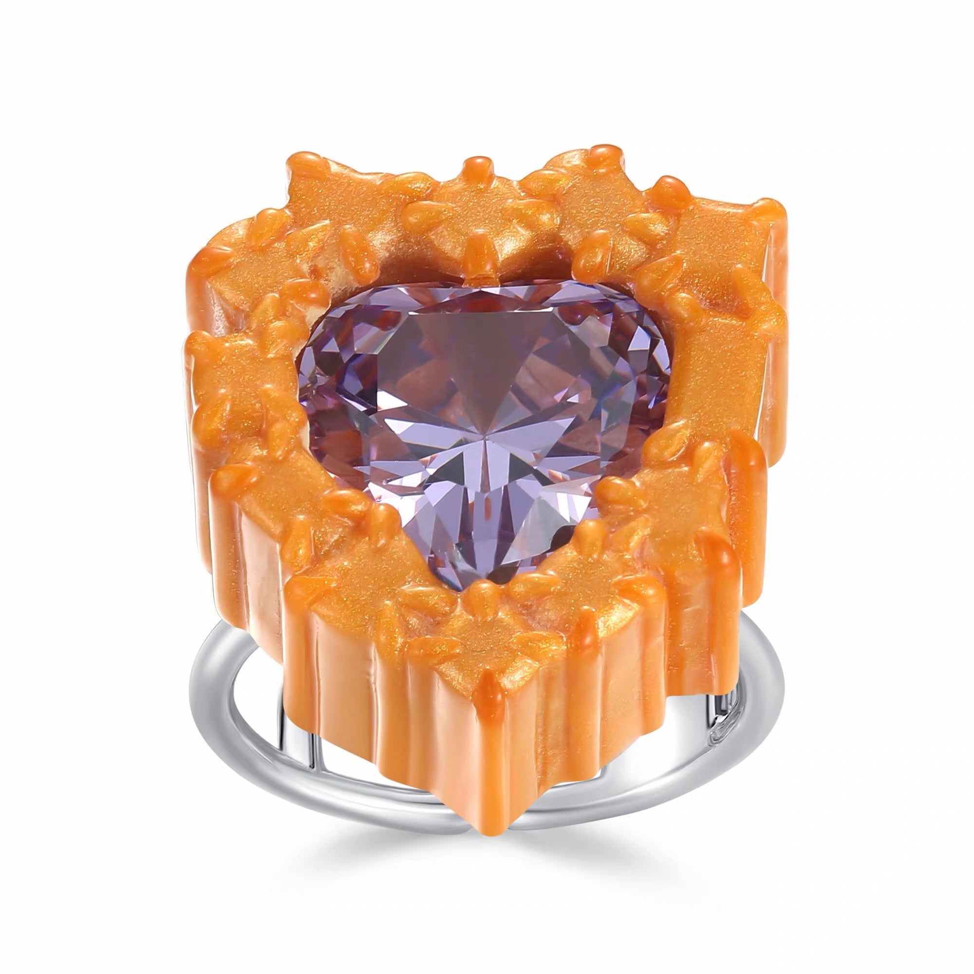 TysGrocery｜Pray2 Gemstone Resin Open Ring