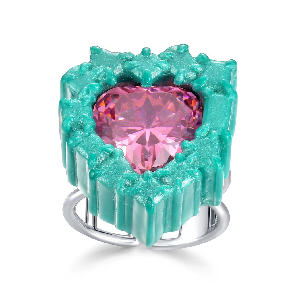 TysGrocery｜Pray2 Gemstone Resin Open Ring