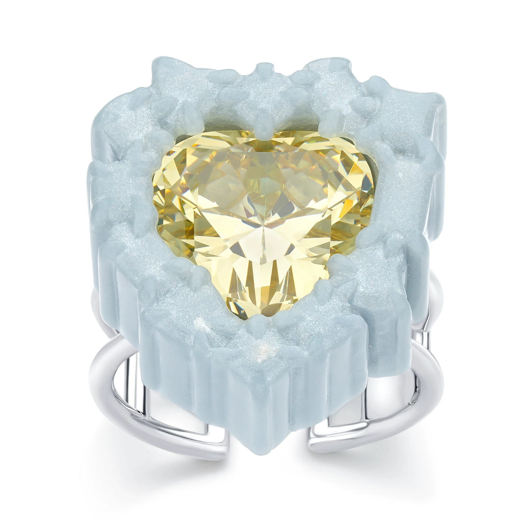 TysGrocery｜Pray2 Gemstone Resin Open Ring