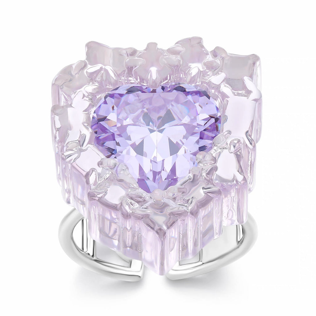 TysGrocery｜Pray2 Gemstone Resin Open Ring