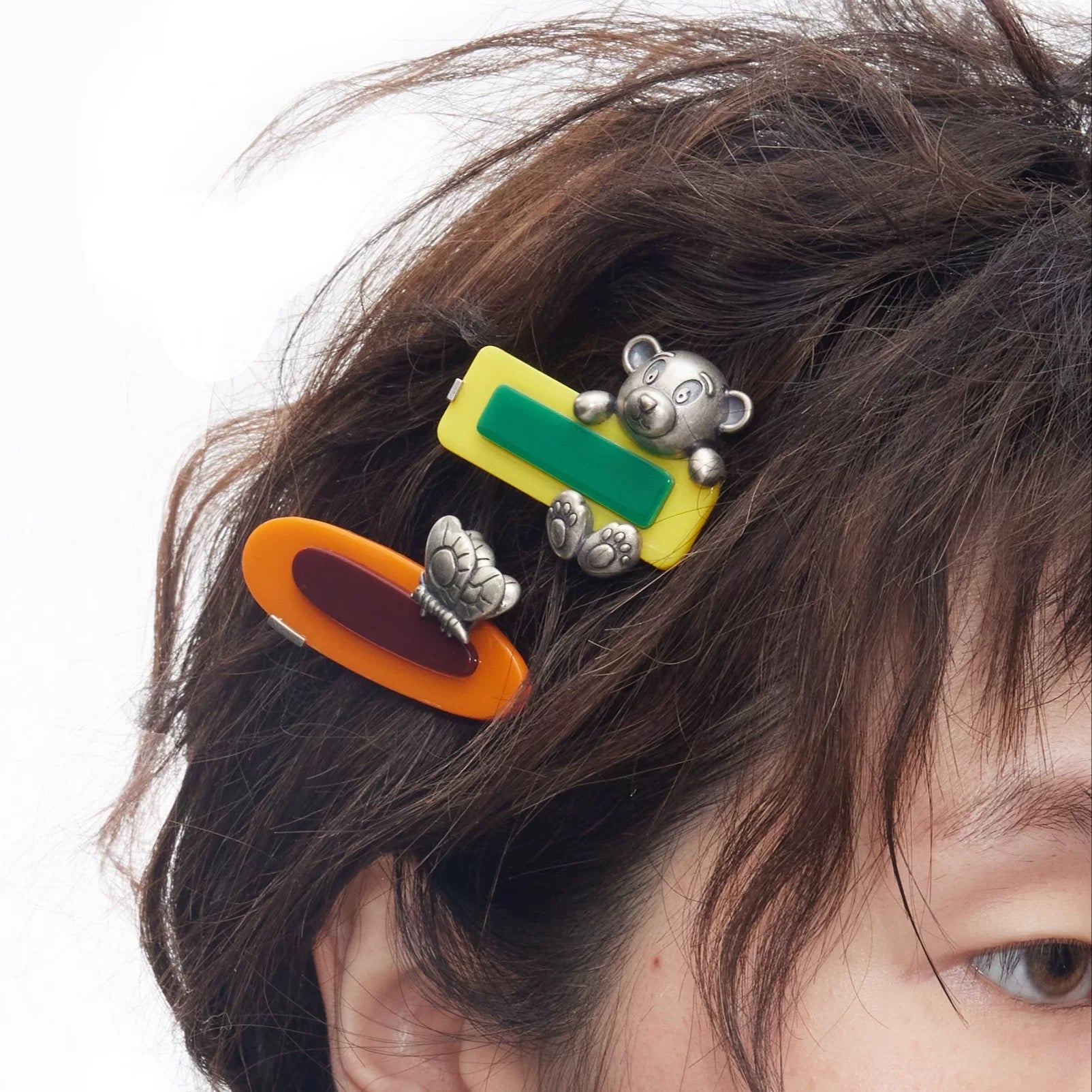 TysGrocery｜25 Sketch Teddy Bear Bow Hair Clip