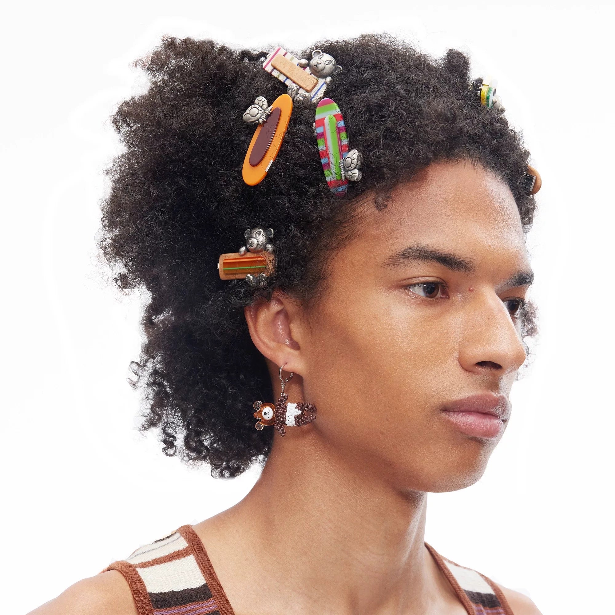 TysGrocery｜25 Sketch Teddy Bear Bow Hair Clip