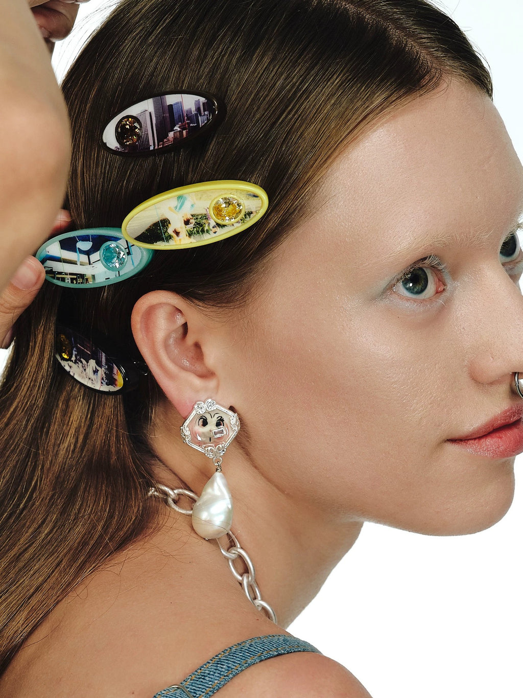 TysGrocery｜23 PRAY Oval Gem Hair Clip