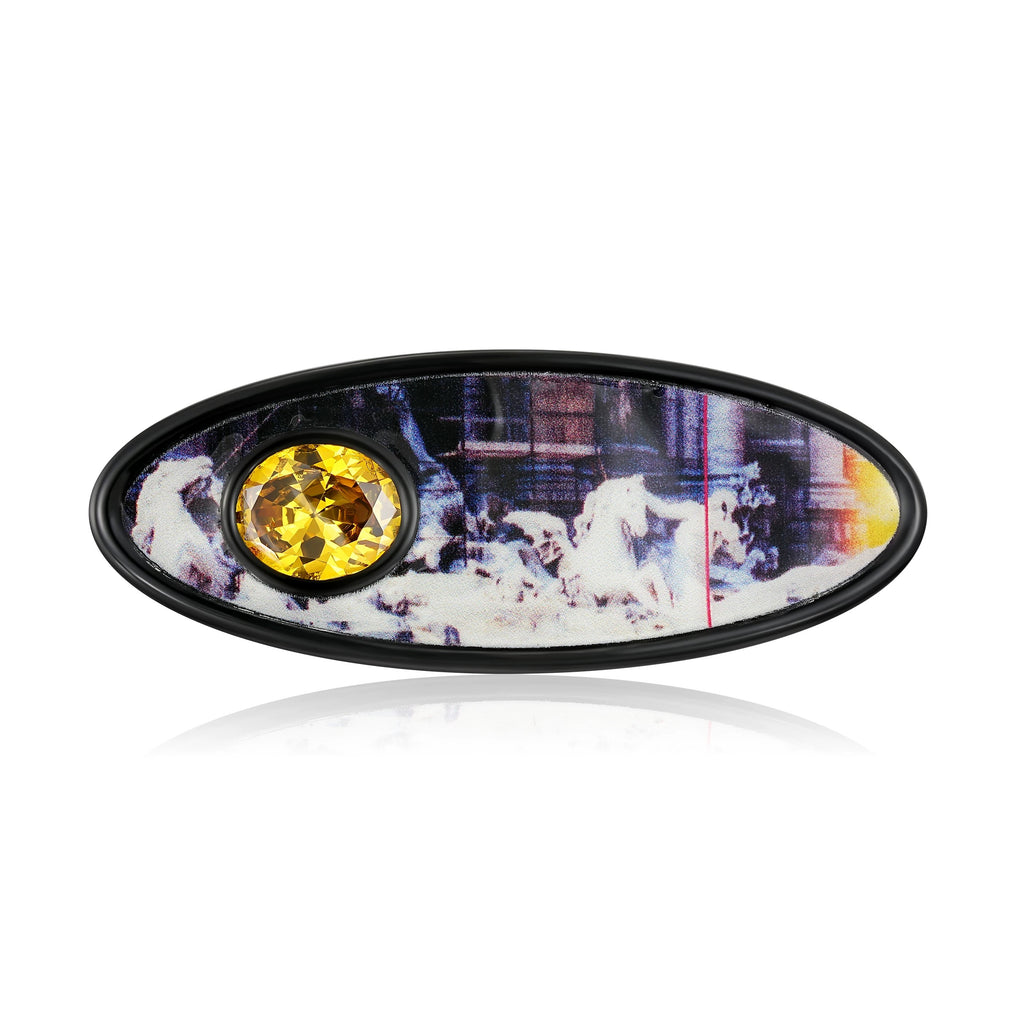 TysGrocery｜23 PRAY Oval Gem Hair Clip