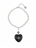 tokokkino｜Pearl Ebony Heart Statement Necklace
