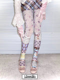 LIS CALLA｜Sewing Period” Hand-Painted Cat Crew Socks