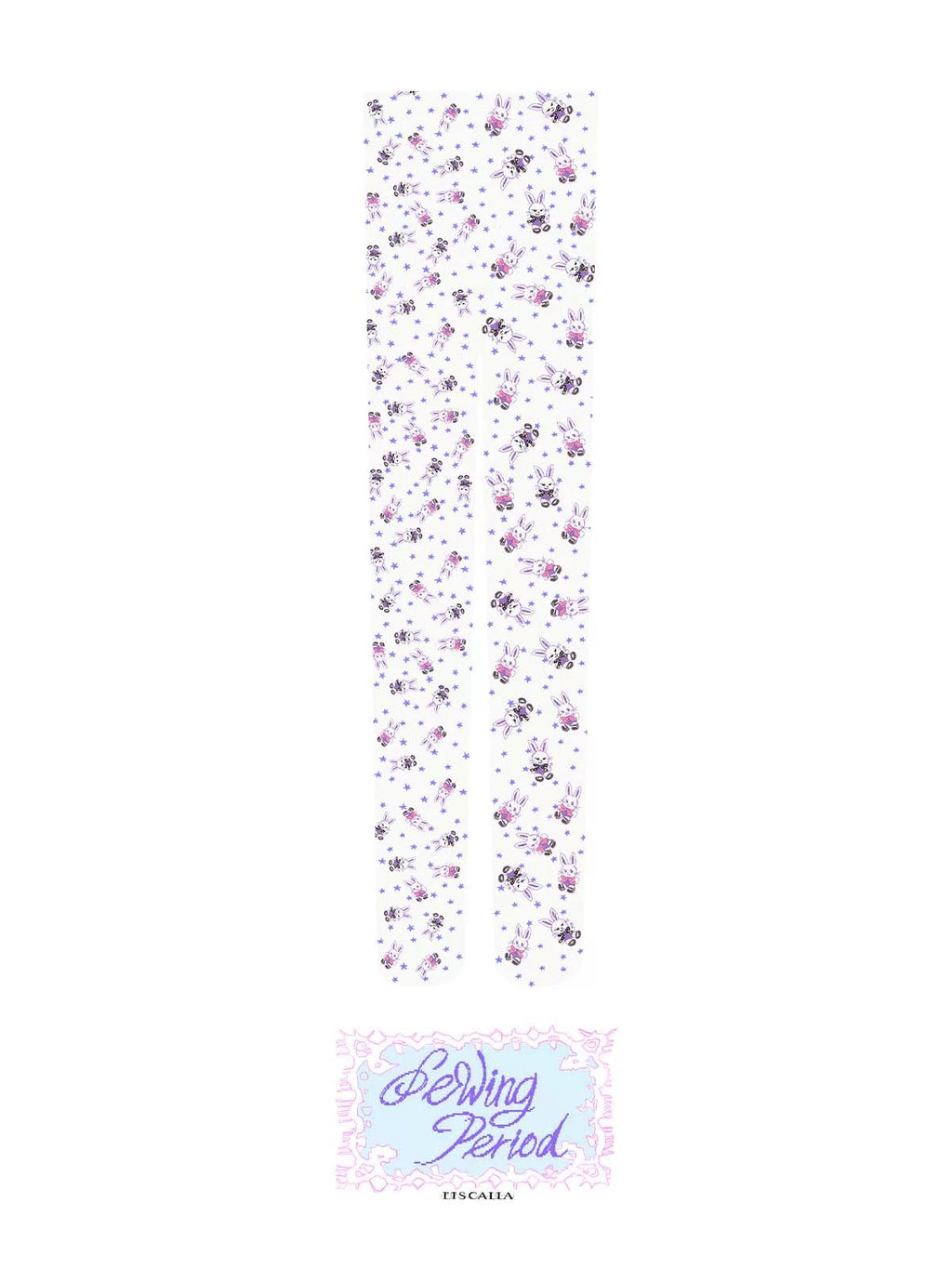 LIS CALLA｜Sewing Period” Patchwork Bunny Tights