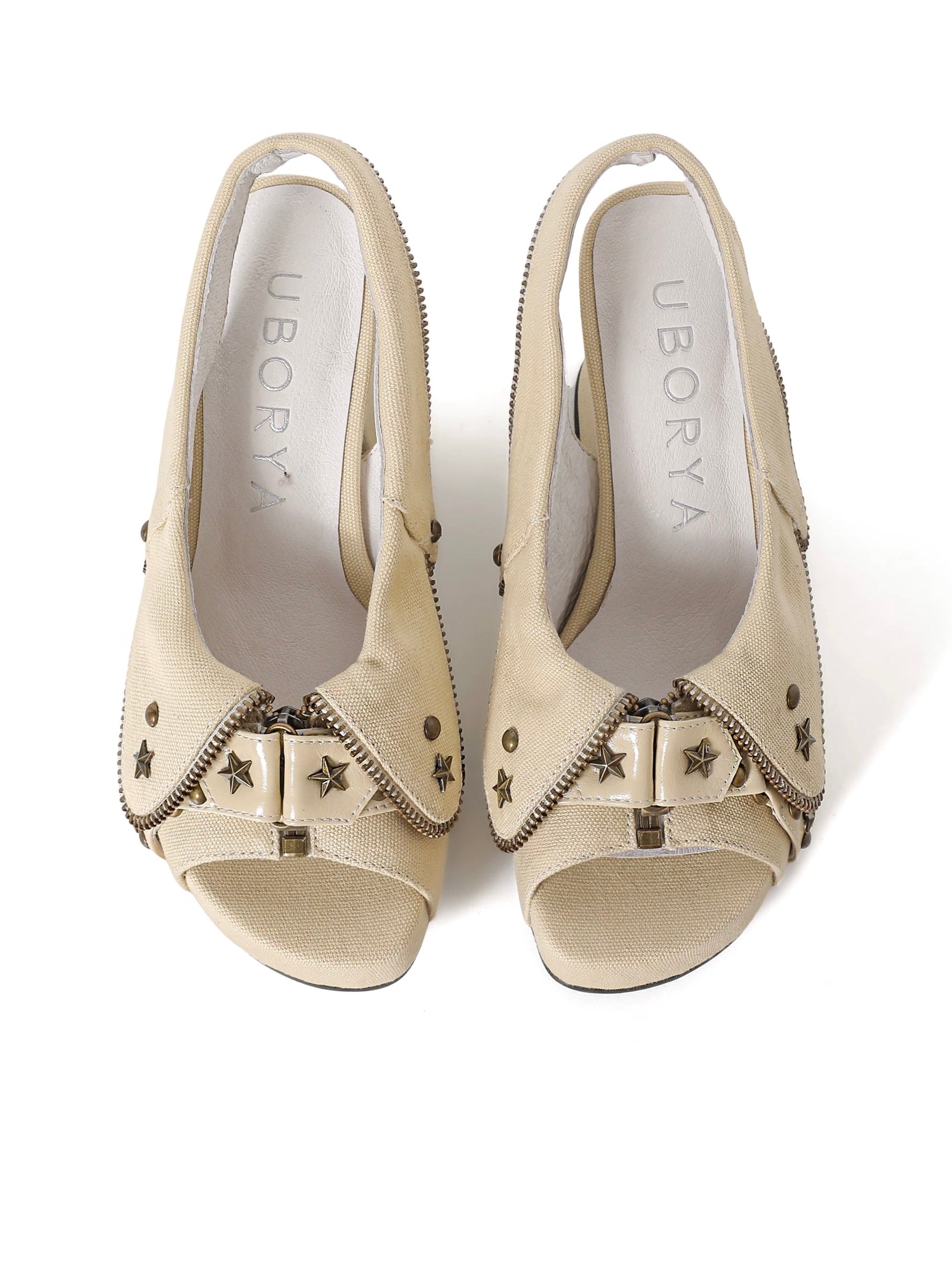 UBORYA｜Dreamcore Punk Denim Heeled Sandals
