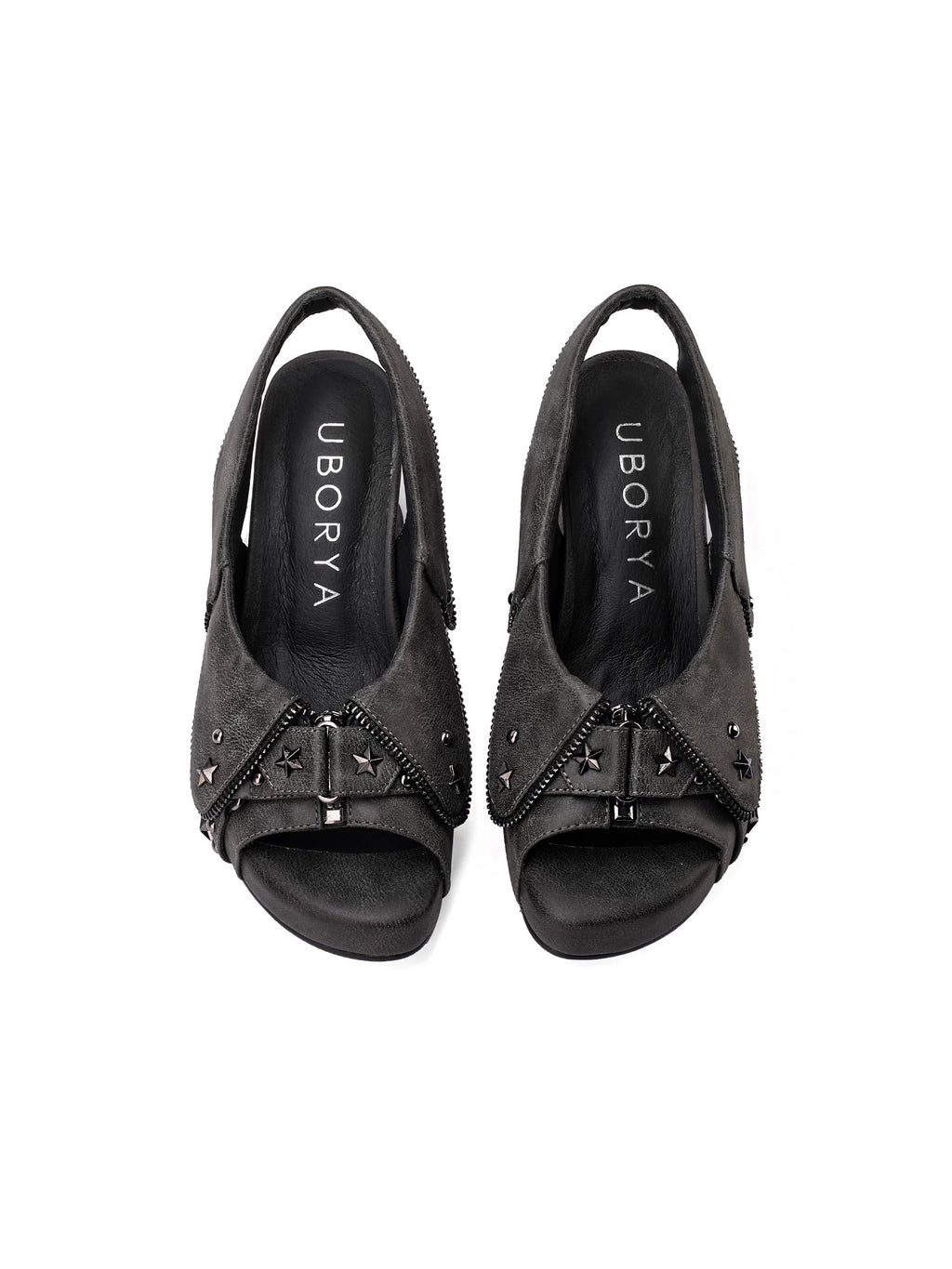 UBORYA｜Dreamcore Punk Denim Heeled Sandals
