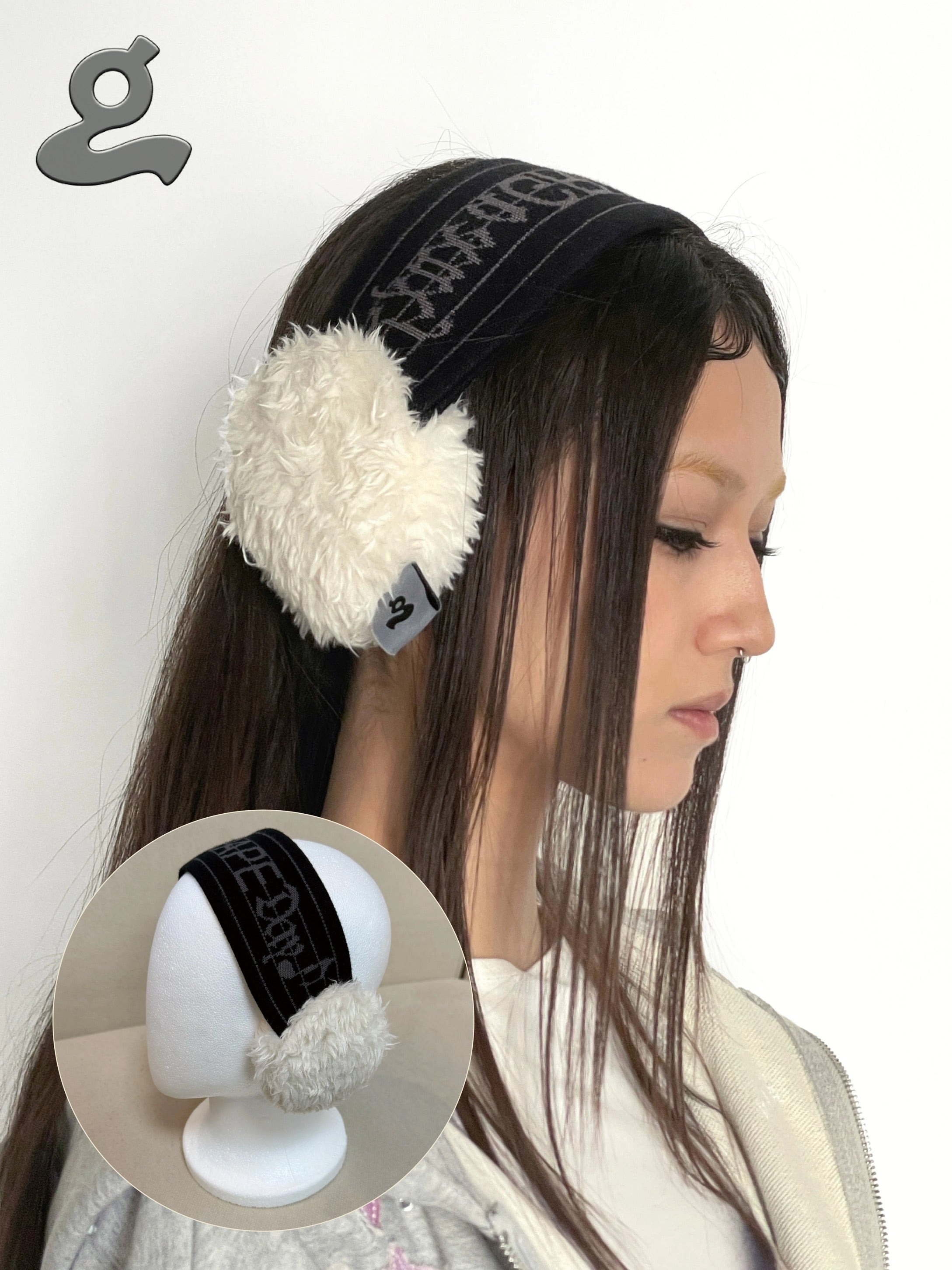 Grape｜25aw Music Knit Letter Earmuffs