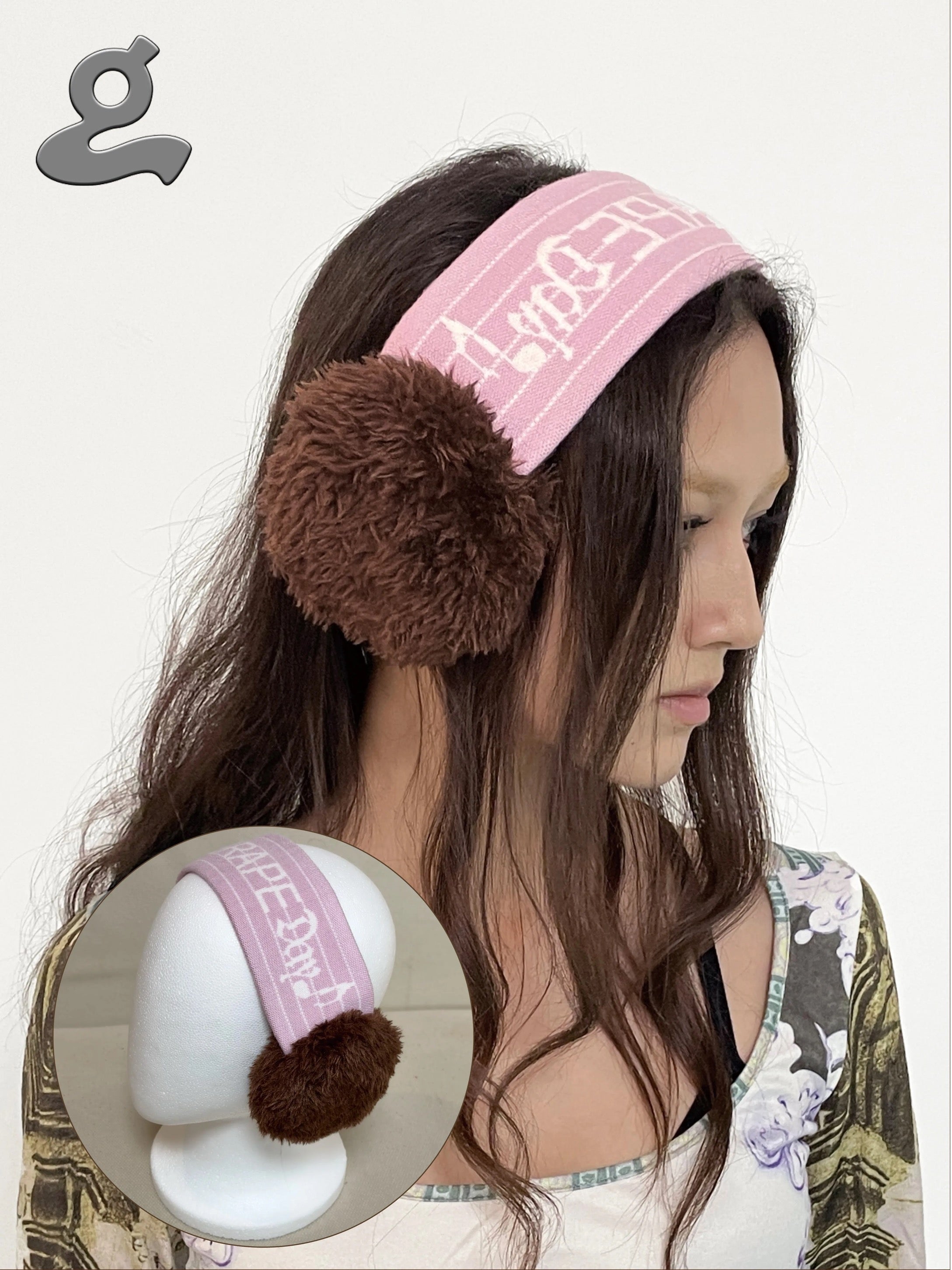 Grape｜25aw Music Knit Letter Earmuffs