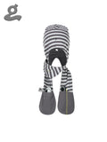 Grape｜25aw Grey Stripe Hooded Scarf Hat