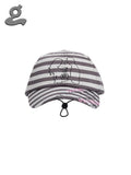 Grape｜Grey Stripe Embroidered Cap