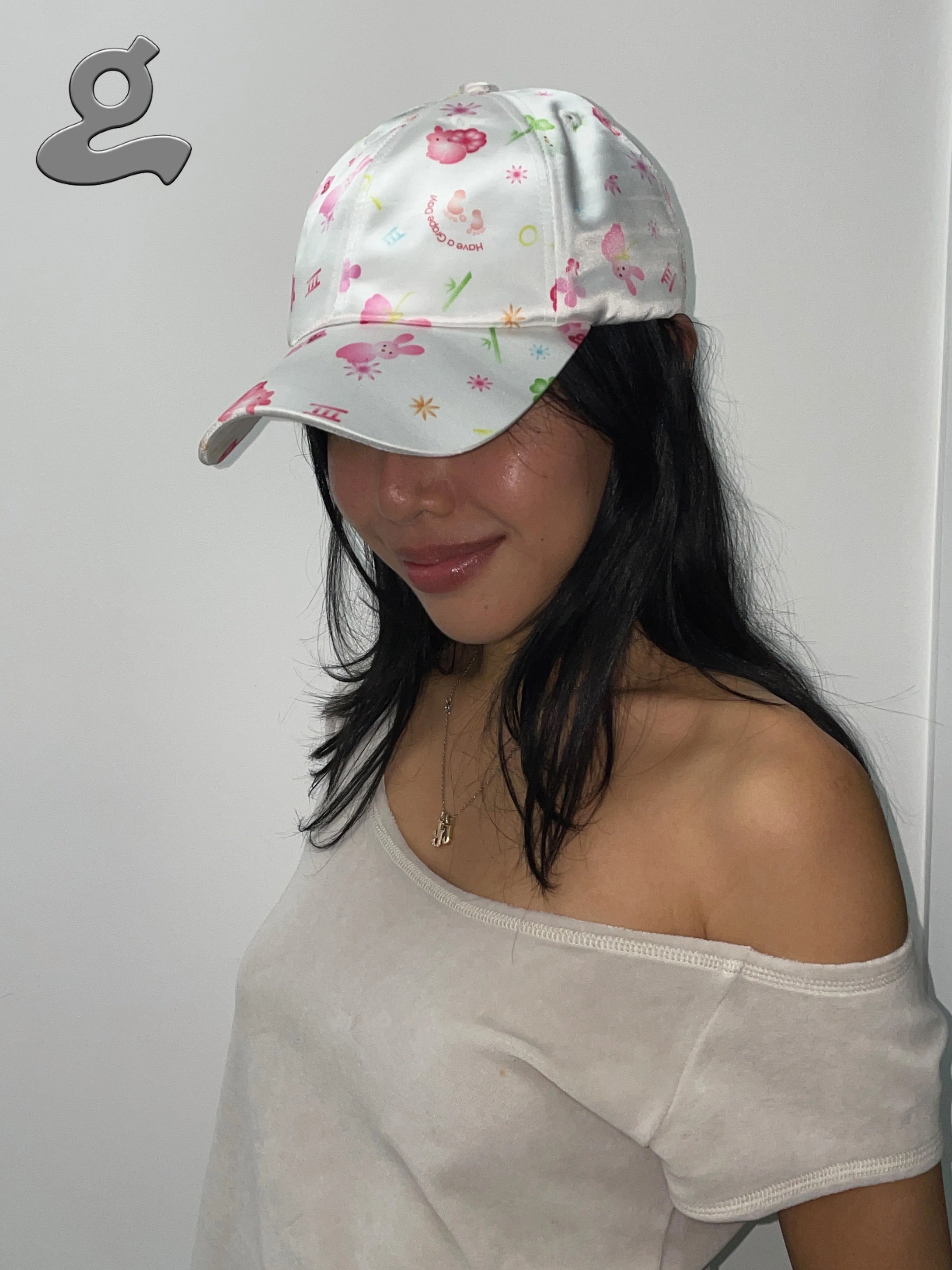 Grape｜Printed Satin Baseball Cap