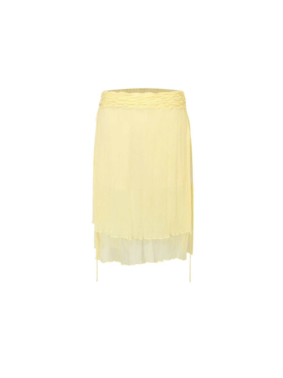 Room SERVICE｜Convertible Pleated Silk Crepe Skirt